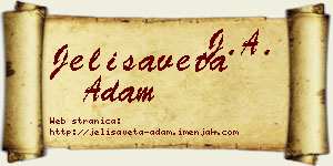 Jelisaveta Adam vizit kartica